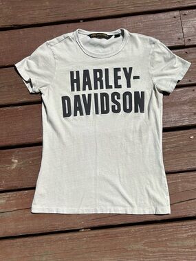 Harley-Davidson Women's White Logo Crewneck Tee